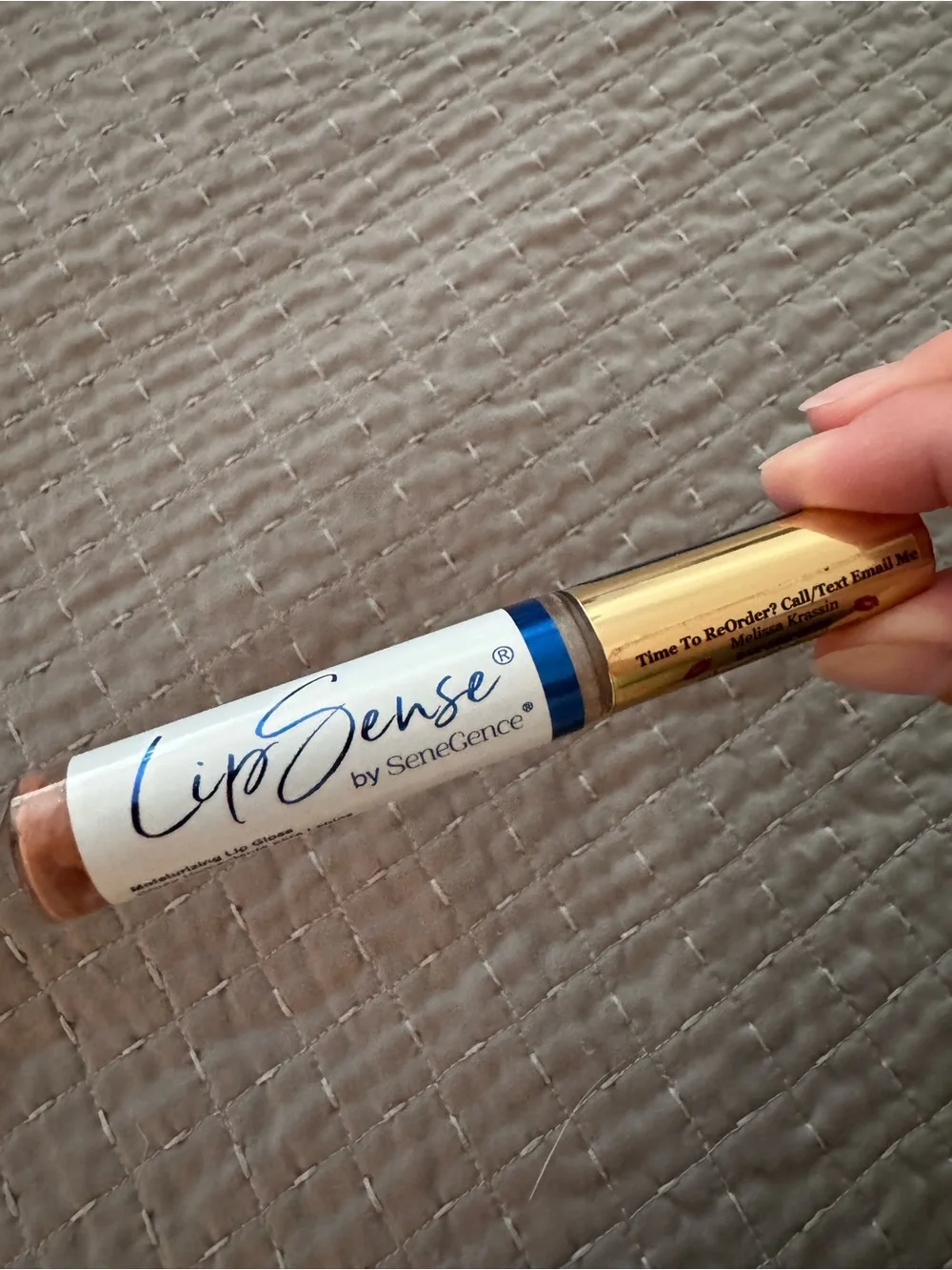 LipSense Sand Lip Gloss - Light Beige Shimmer by Senegence
